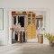 John Louis Home Solid Wood Reach-In Closet System with 5 Drawers and Glass Doors Honey Maple JLH-338 - alternate 1